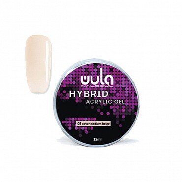 

Гель акриловый Wula nailsoul Hybrid acrylic gel 15 мл тон 05 cover medium beige