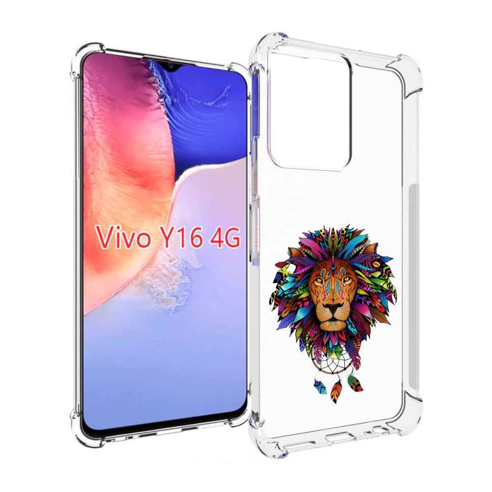 

Чехол MyPads Тотемный Лев для Vivo Y16 4G/ Vivo Y02S, Прозрачный, Tocco
