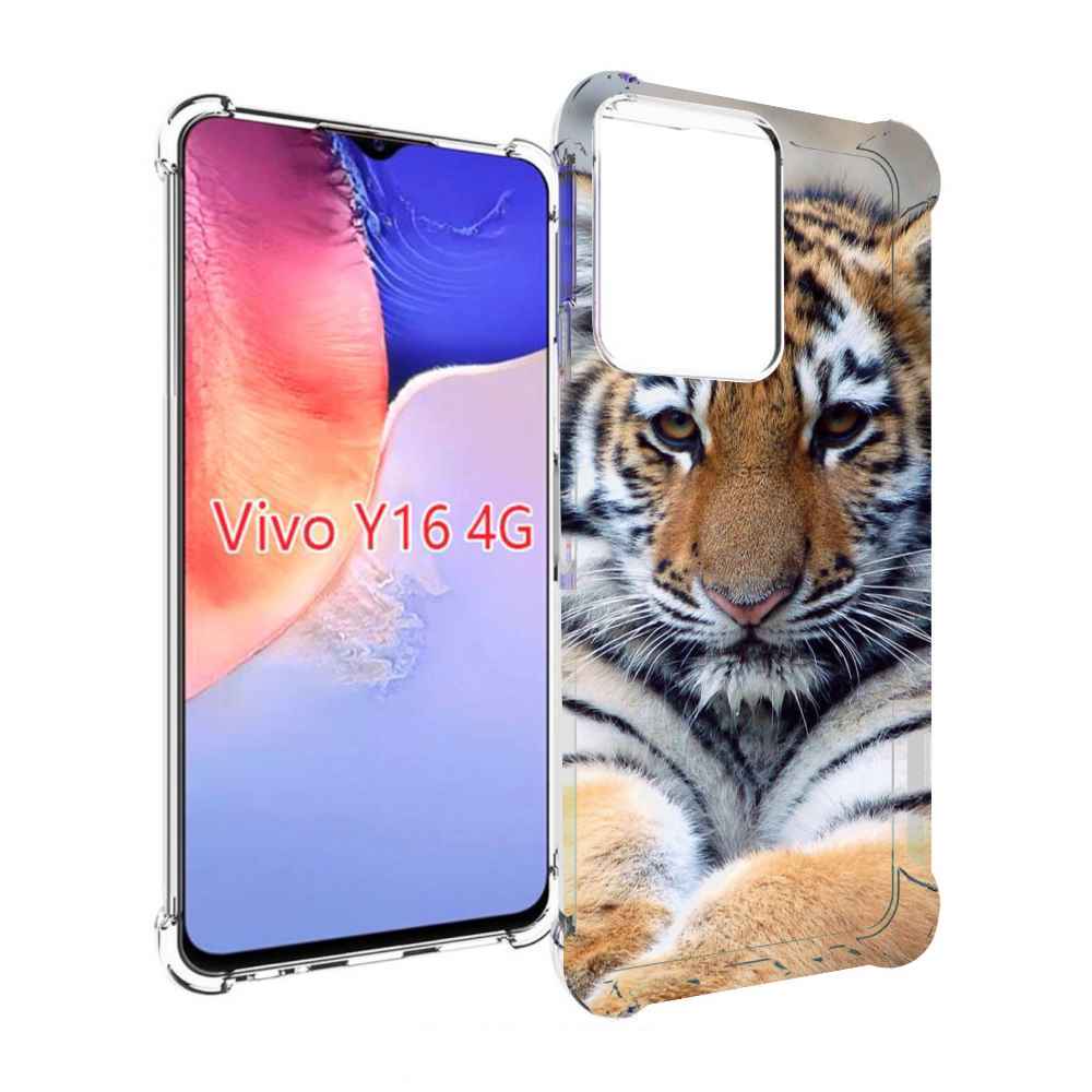 

Чехол MyPads Тигренок для Vivo Y16 4G/ Vivo Y02S, Прозрачный, Tocco