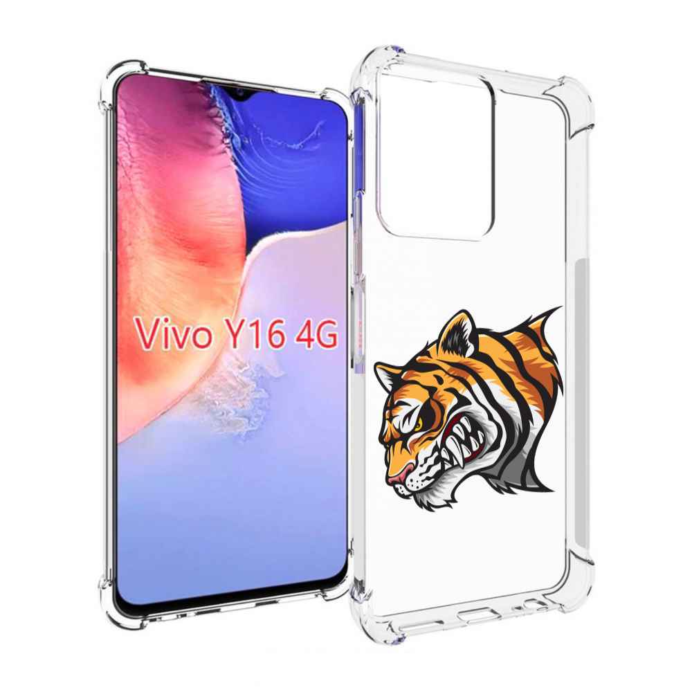 

Чехол MyPads Тигр для Vivo Y16 4G/ Vivo Y02S, Прозрачный, Tocco