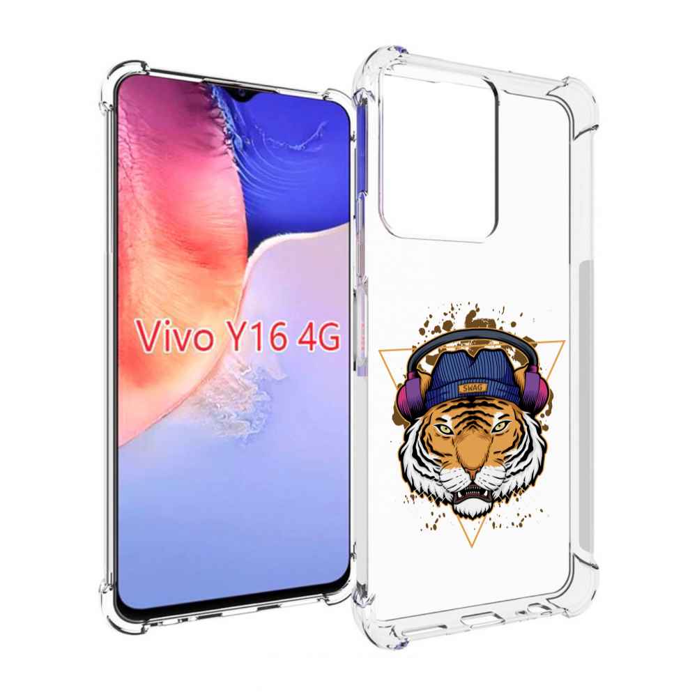 

Чехол MyPads Тигр-Свэг для Vivo Y16 4G/ Vivo Y02S, Прозрачный, Tocco