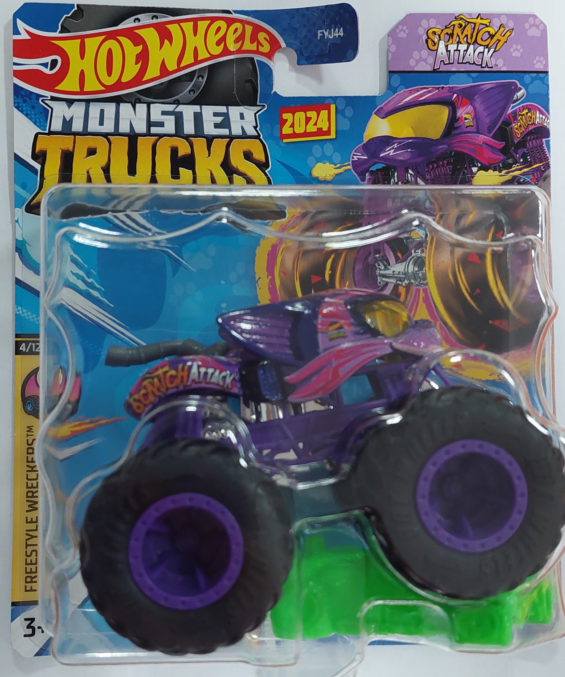 Машинка Hot Wheels Monster Trucks Scratch Attack, HTM28-LA10 машинка hot wheels monster trucks dodge r t hkm56