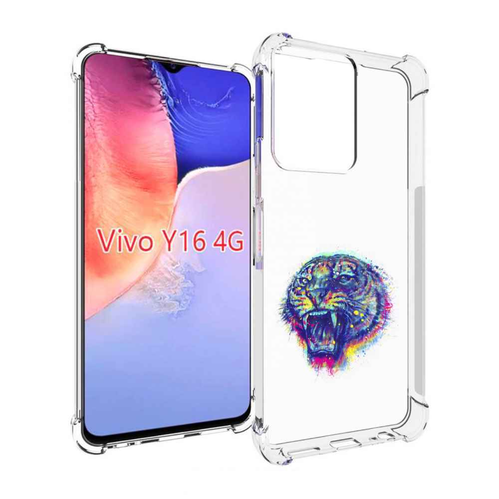 

Чехол MyPads Тигр 2 для Vivo Y16 4G/ Vivo Y02S, Прозрачный, Tocco