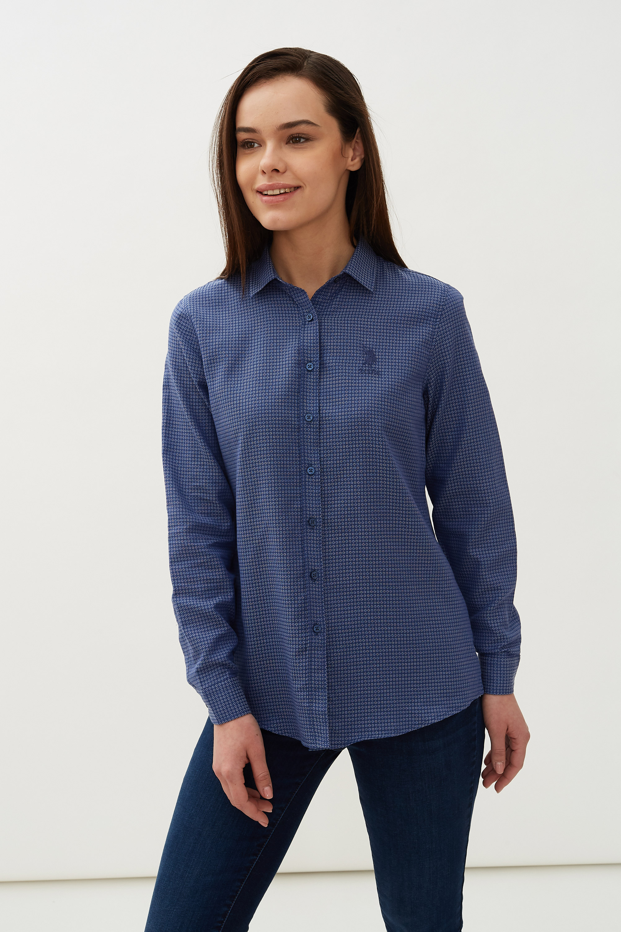 фото Рубашка женская u.s. polo assn. g082gl0040arsena синяя 36