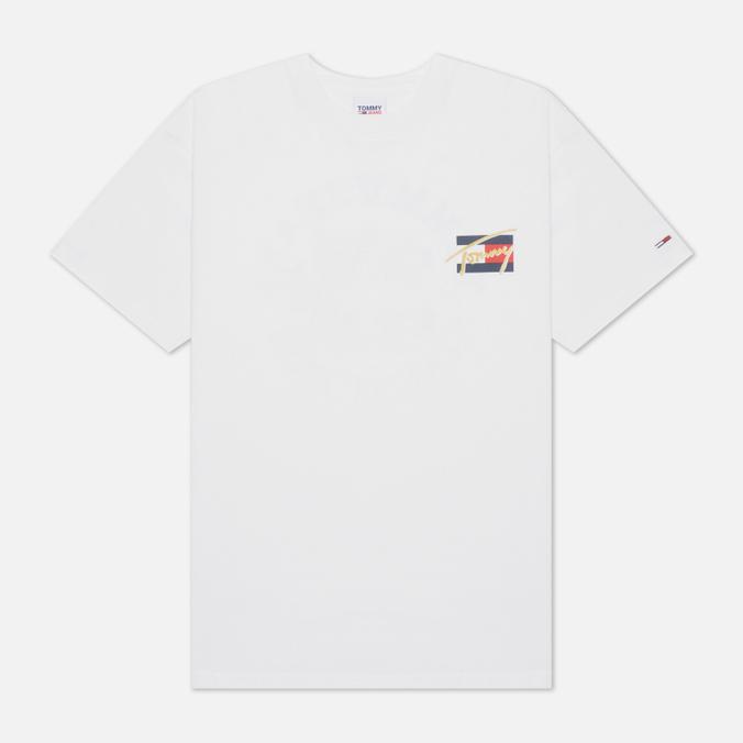 

Футболка мужская Tommy Jeans DM0DM11689 белая L, DM0DM11689