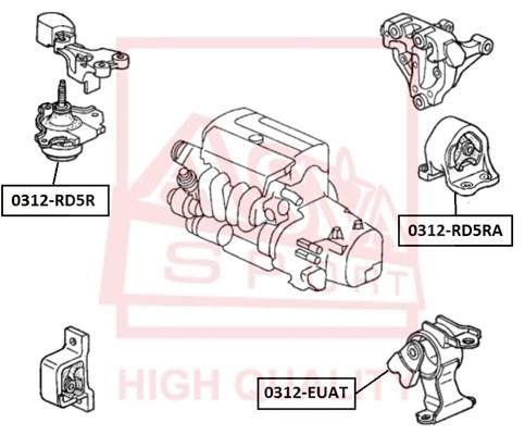 

Опора двигателя ASVA 0312rd5r