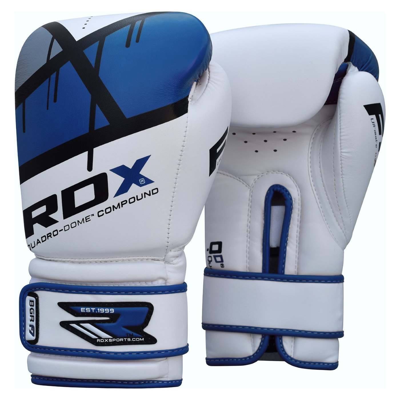 Перчатки боксерские RDX BOXING GLOVE BGR-F7 BLUE синий искусственная кожа 10oz