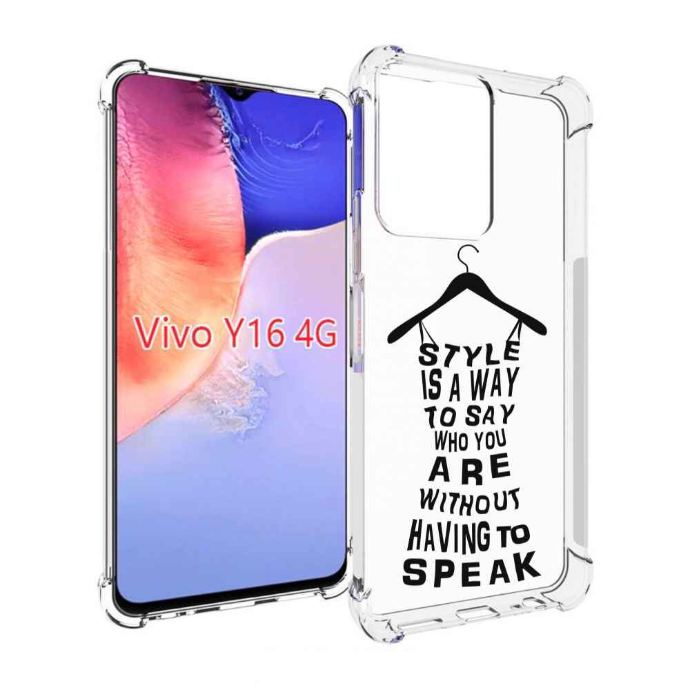 Чехол MyPads Сарафан-из-слов для Vivo Y16 4G/ Vivo Y02S