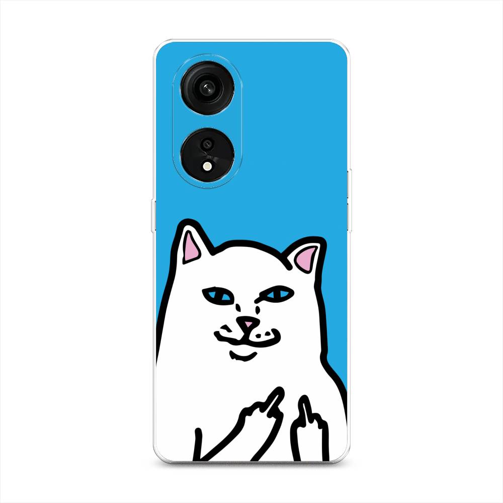 

Чехол Awog на Oppo Reno 8T 5G "Кот жесть", Белый;голубой;черный, 2513150-9