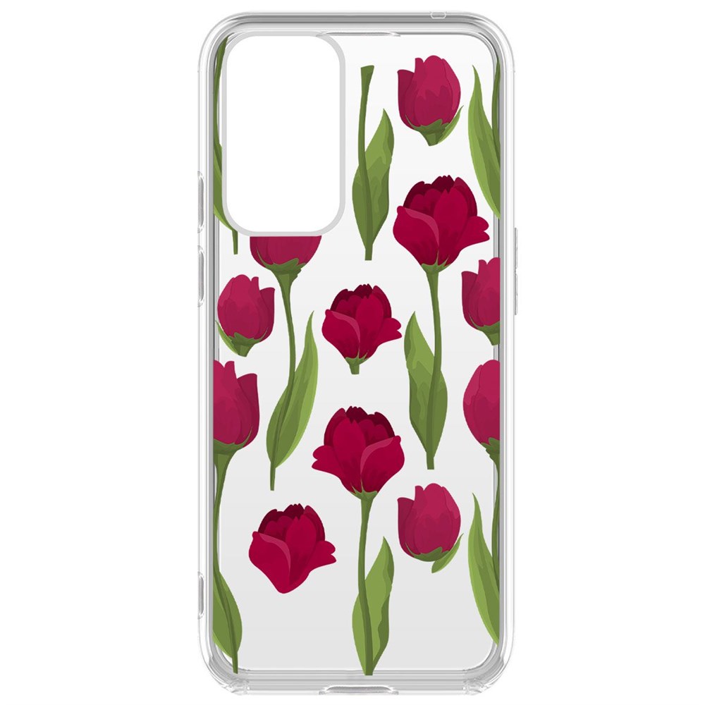 

Чехол-накладка Krutoff Clear Case Розы паттерн для OnePlus 9 Pro, Прозрачный