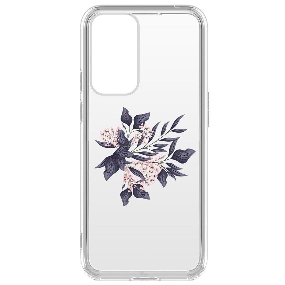 фото Чехол-накладка krutoff clear case розовые бутоны для oneplus 9 pro