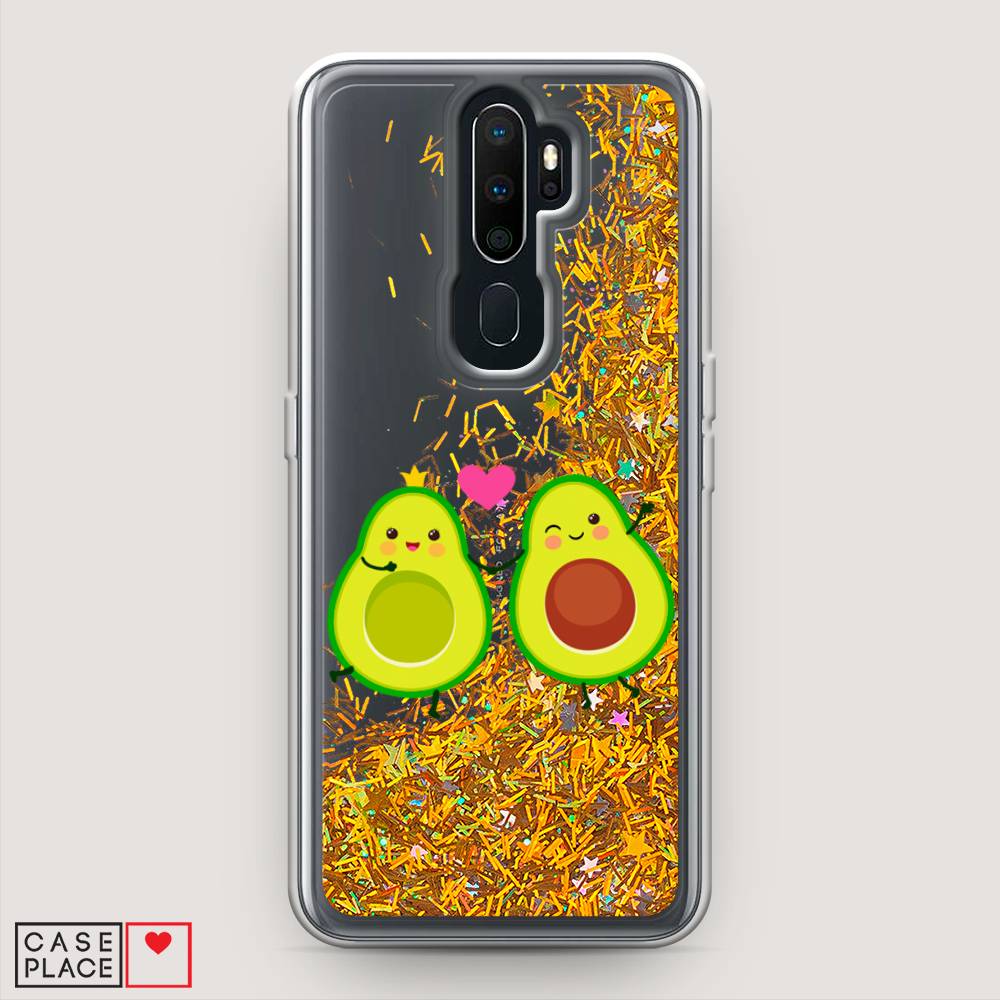 

Жидкий чехол с блестками "Авокадо любят" на Oppo A9 (2020), 251990-1