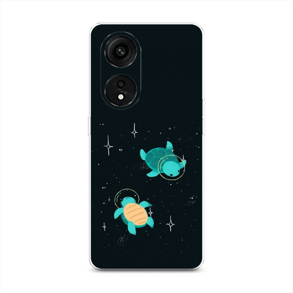 

Чехол Awog на Oppo Reno 8T 5G "Черепашки космонавты", Черный;синий, 2513150-4