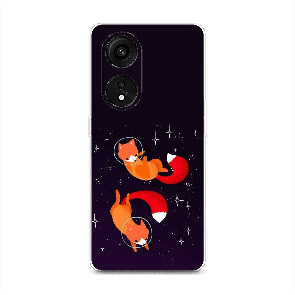 

Чехол Awog на Oppo Reno 8T 5G "Лисы космонавты", Оранжевый, 2513150-4