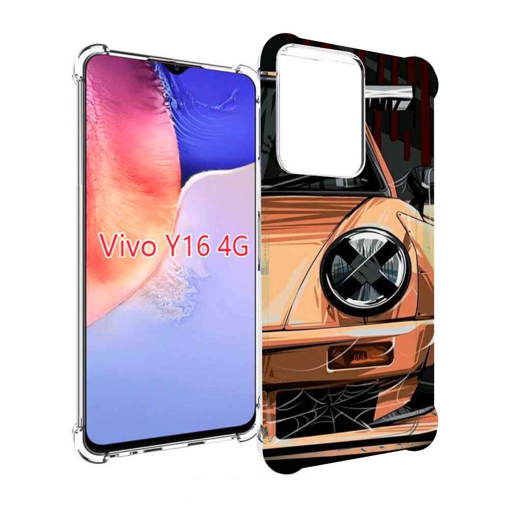 

Чехол MyPads Порш мужской для Vivo Y16 4G/ Vivo Y02S, Прозрачный, Tocco