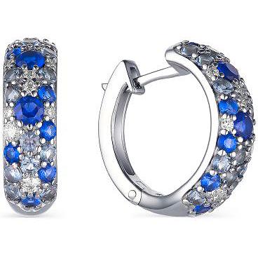 

Серьги женские из серебра АЛЬКОР 02-1676, фианит, 02-1676