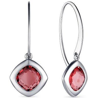 

Серьги женские из серебра АЛЬКОР 02-1695, родолит, 02-1695
