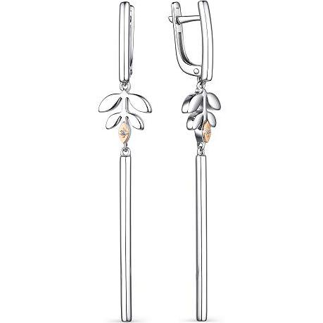 

Серьги женские из серебра АЛЬКОР 02-2050, бриллиант, 02-2050