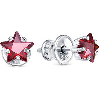 

Серьги-пусеты из серебра АЛЬКОР 02-1570, фианит, 02-1570