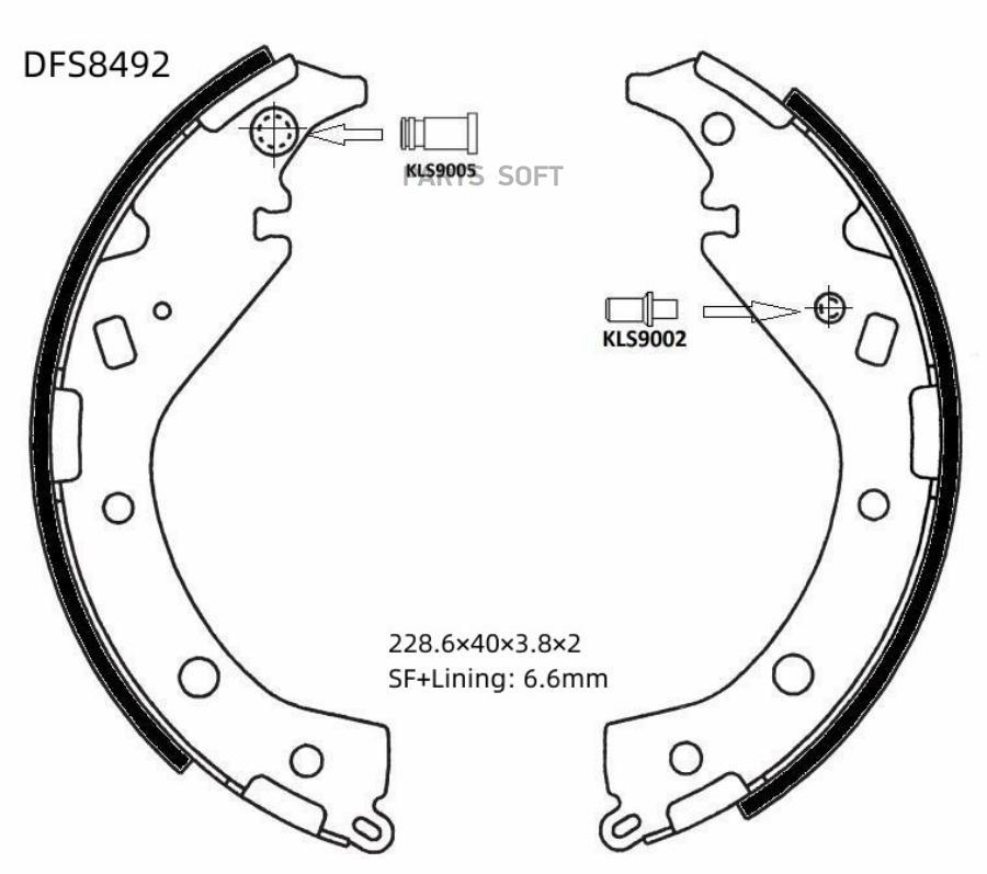 

Тормозные колодки DOUBLE FORCE DFS8492