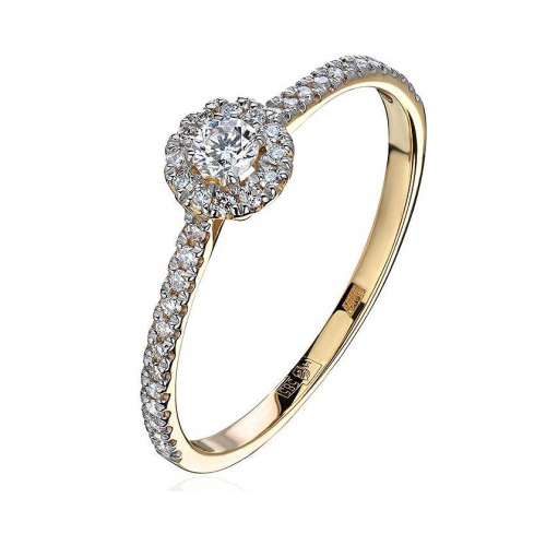 

Кольцо из желтого золота с бриллиантом р.  Эстет 01К6313939, 01К6313939