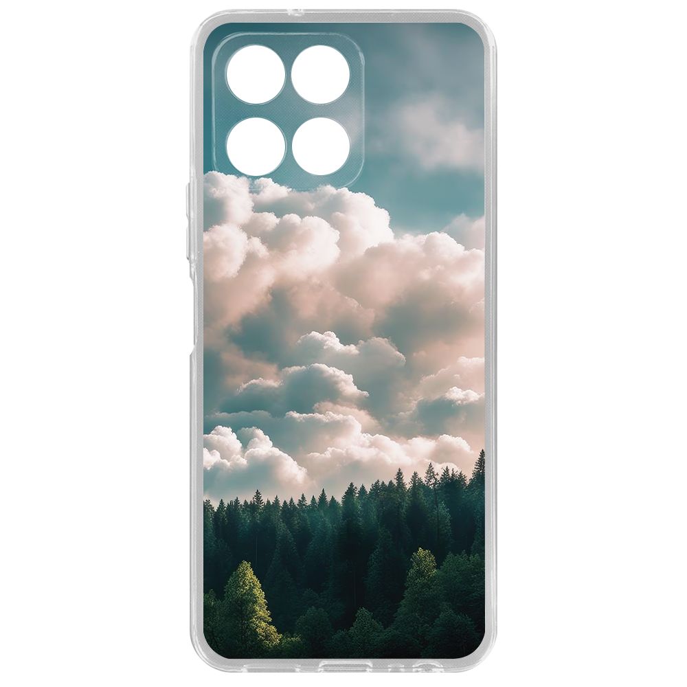 

Чехол-накладка Krutoff Clear Case Облачно для Honor X6, Прозрачный