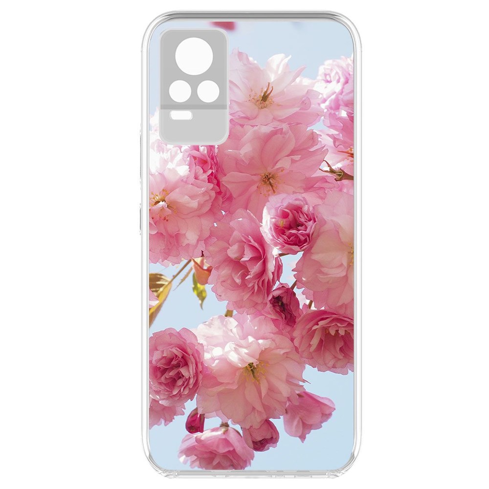 фото Чехол-накладка krutoff clear case сакура для vivo v21e