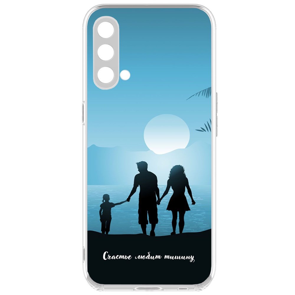 

Чехол-накладка Krutoff Clear Case Счастье любит тишину для OnePlus Nord CE 5G, Прозрачный