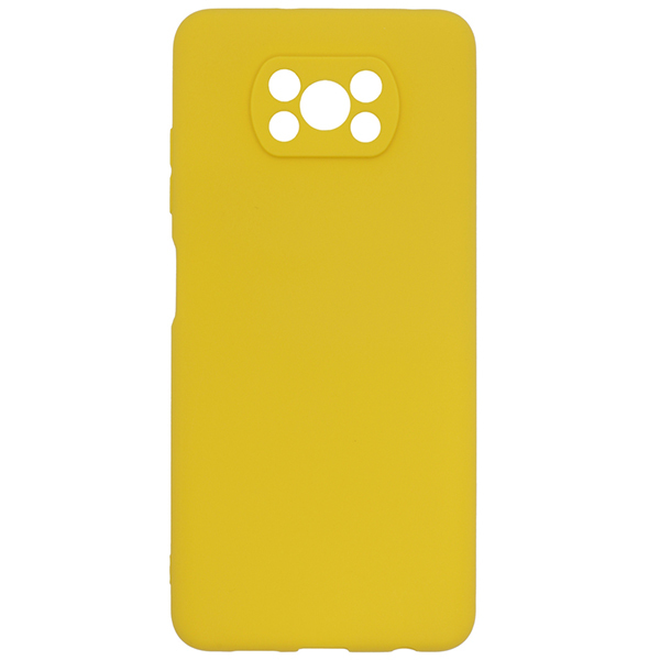 

Силиконовый чехол для Xiaomi Poco X3 Soft Matte с защитой камеры Желтый