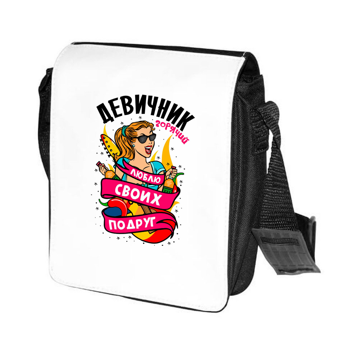 

Сумка женская CoolPodarok CN042453 черно-белый, Черный;белый, CN042453