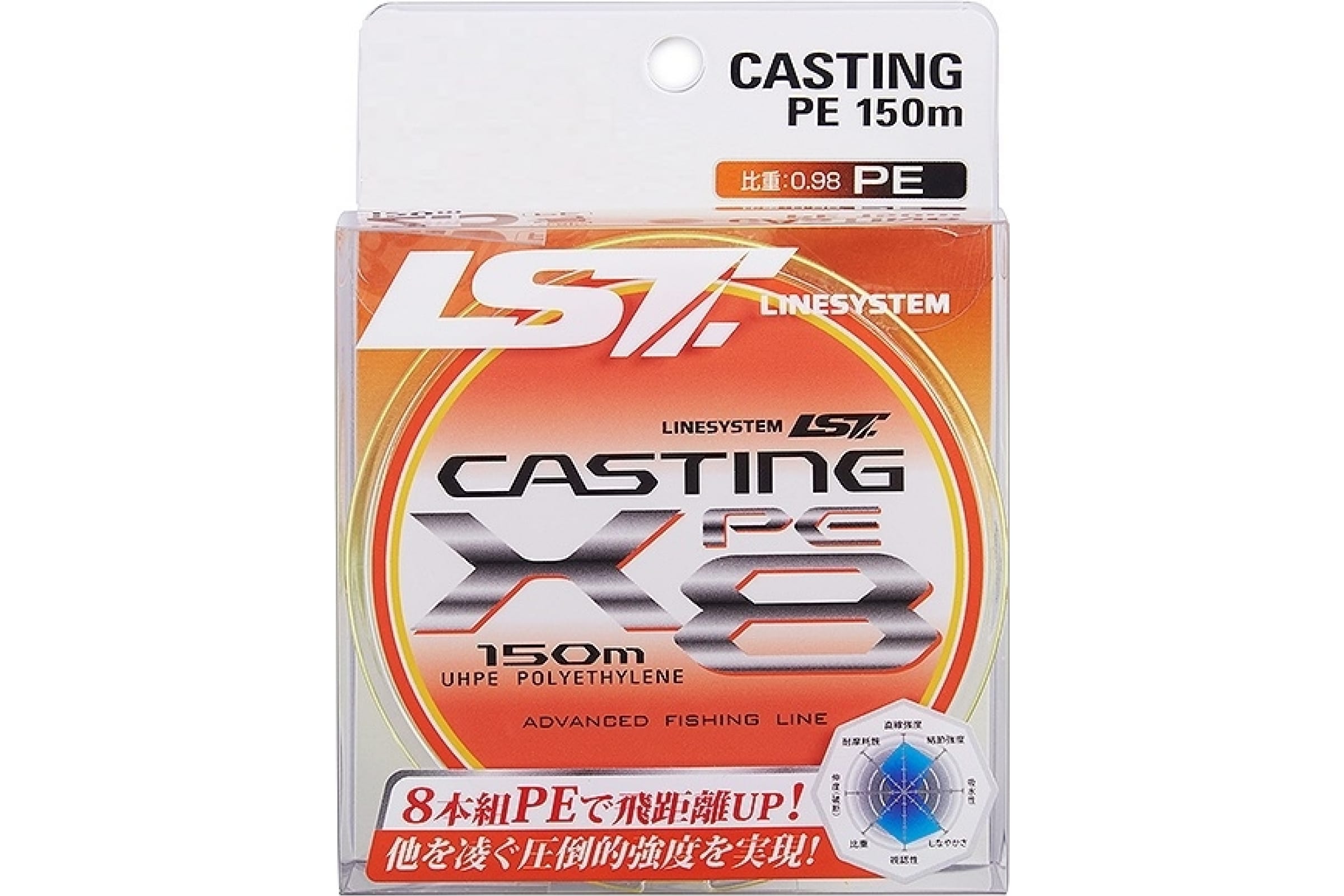 фото Леска плетеная linesystem casting pe x8 0,31 мм, 150 м, 4,5 кг, yellow