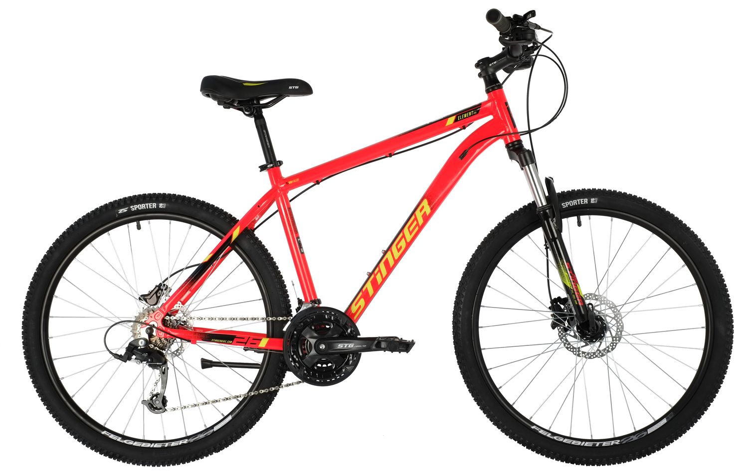 фото Stinger велосипед горные element pro 26 microshift, год 2021 , ростовка 18, цвет красный