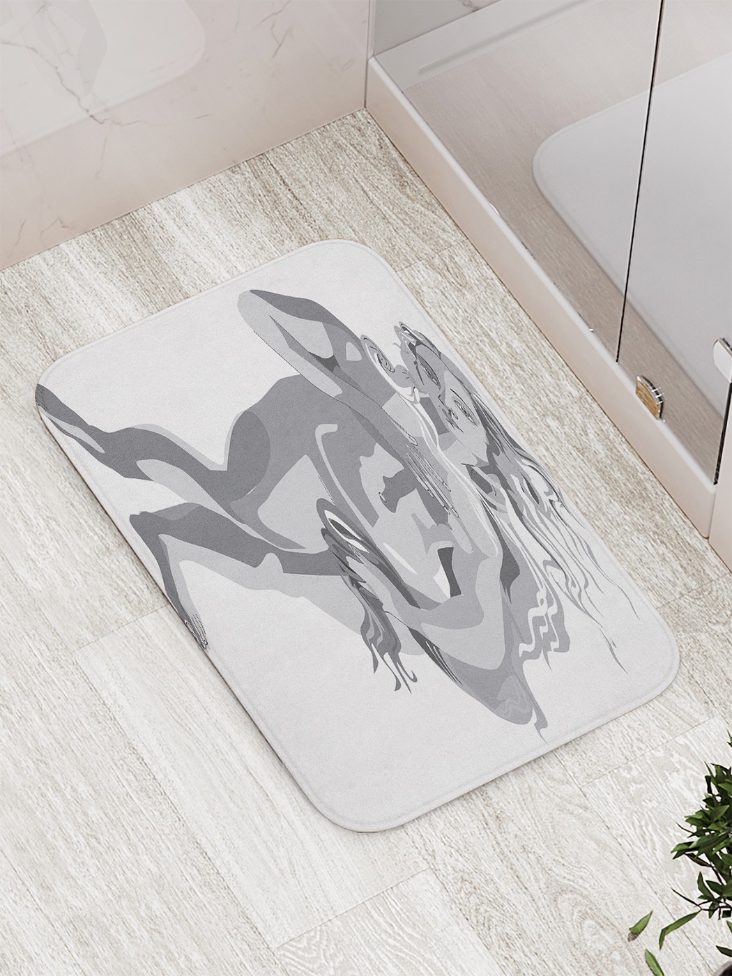 

bath_87172 Коврик противоскользящий для ванной, сауны, бассейна, 77х52 см