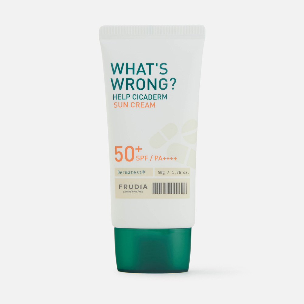 

Крем для лица FRUDIA What's Wrong SPF50+ PA++++ солнцезащитный, чувствительная кожа 50 г