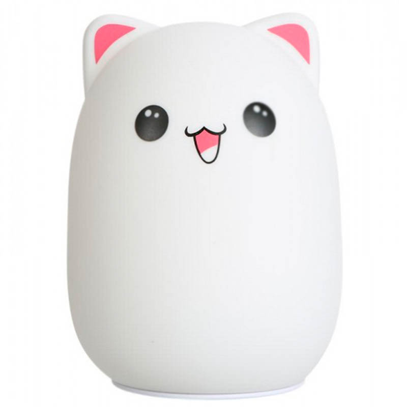 Ночник DaPrivet Котик Cute Cat бело-розовый светильник led котик силикон 12 18233 148