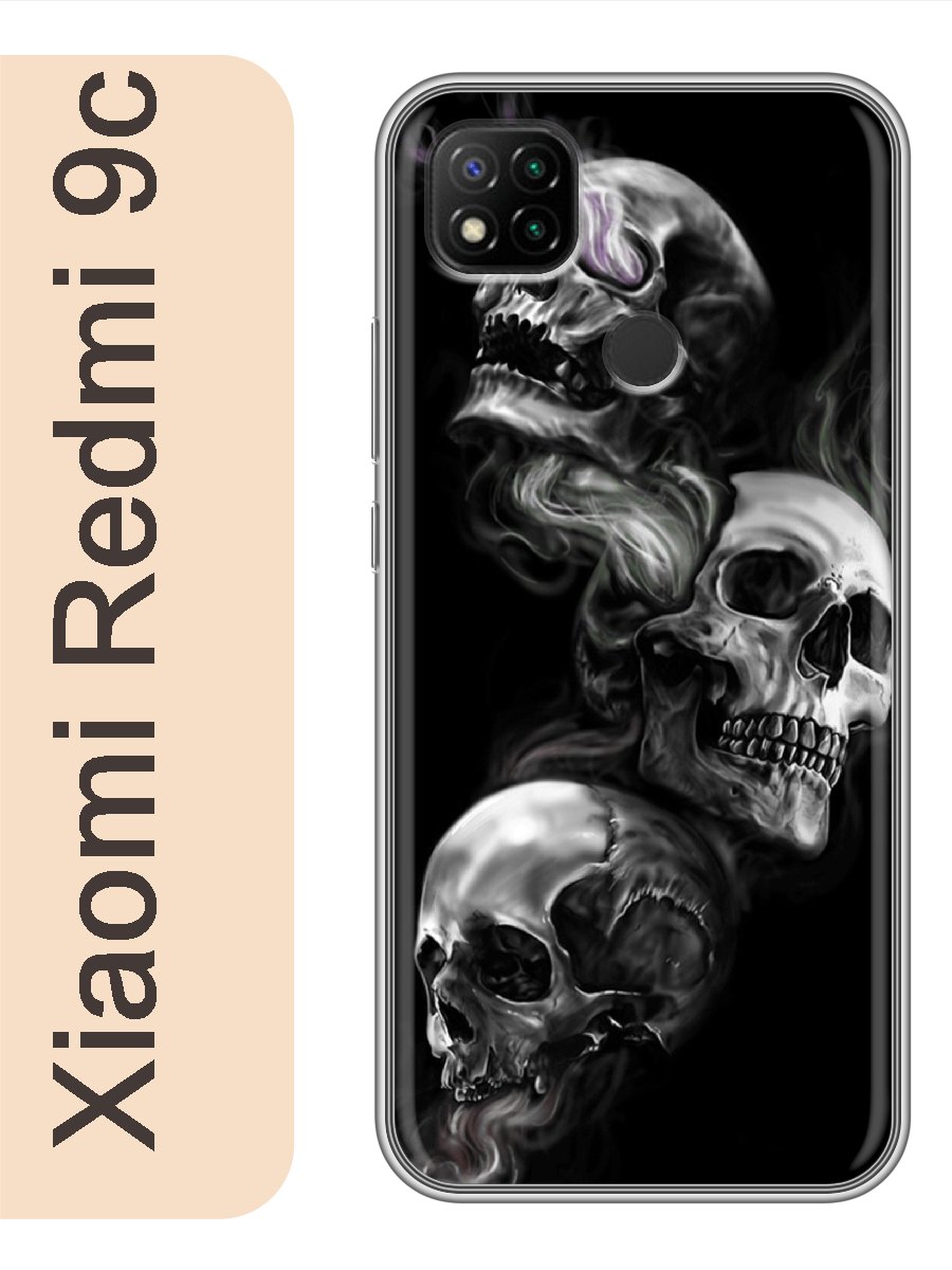 

Чехол на Xiaomi Redmi 9c черепа 182, Прозрачный, red9cbone