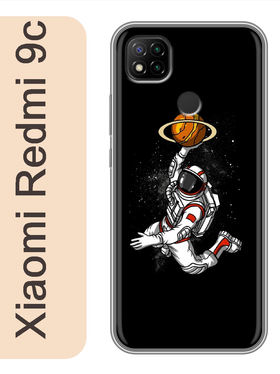 

Чехол на Xiaomi Redmi 9c баскетбол космос 174, Прозрачный, red9crzne