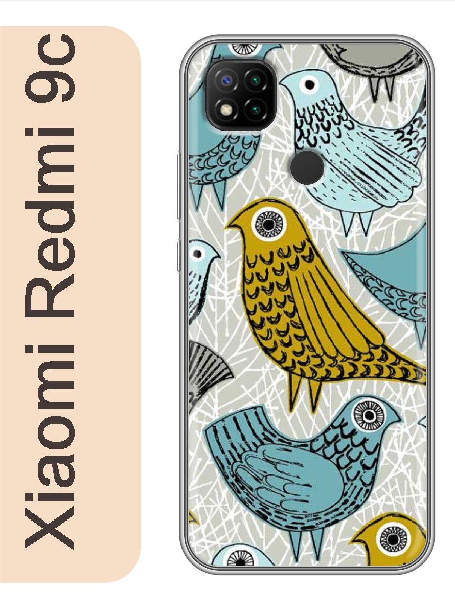 

Чехол на Xiaomi Redmi 9c птицы фон 165, Прозрачный, red9cfone