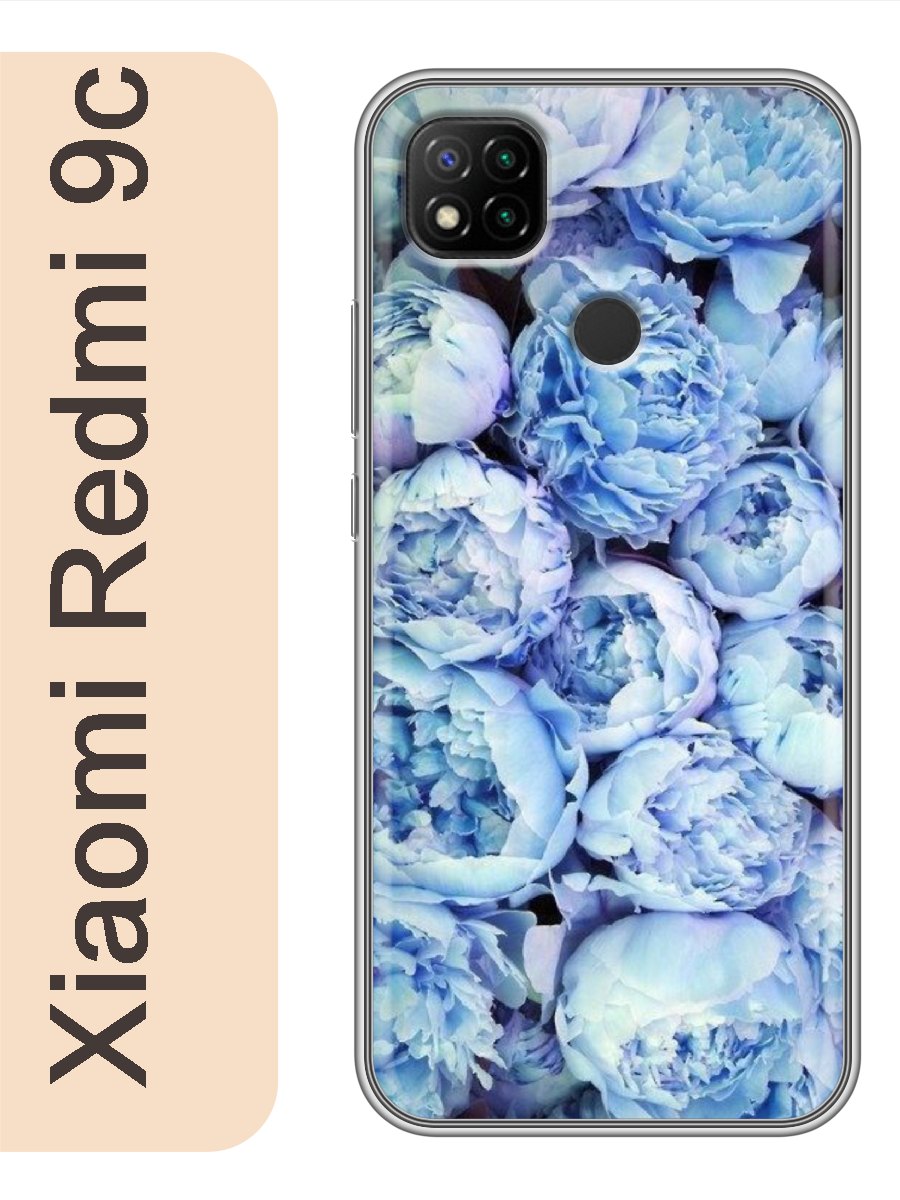 

Чехол на Xiaomi Redmi 9c пионы 145, Прозрачный, red9cflws