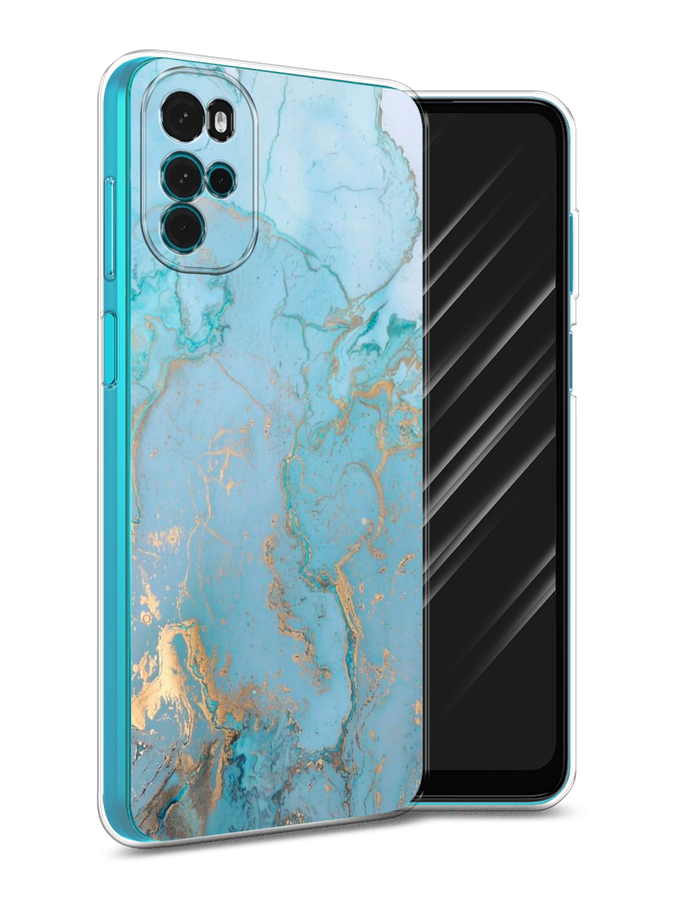 

Чехол Awog на Motorola Moto G22 "Голубой мрамор рисунок", Разноцветный, 243150-3
