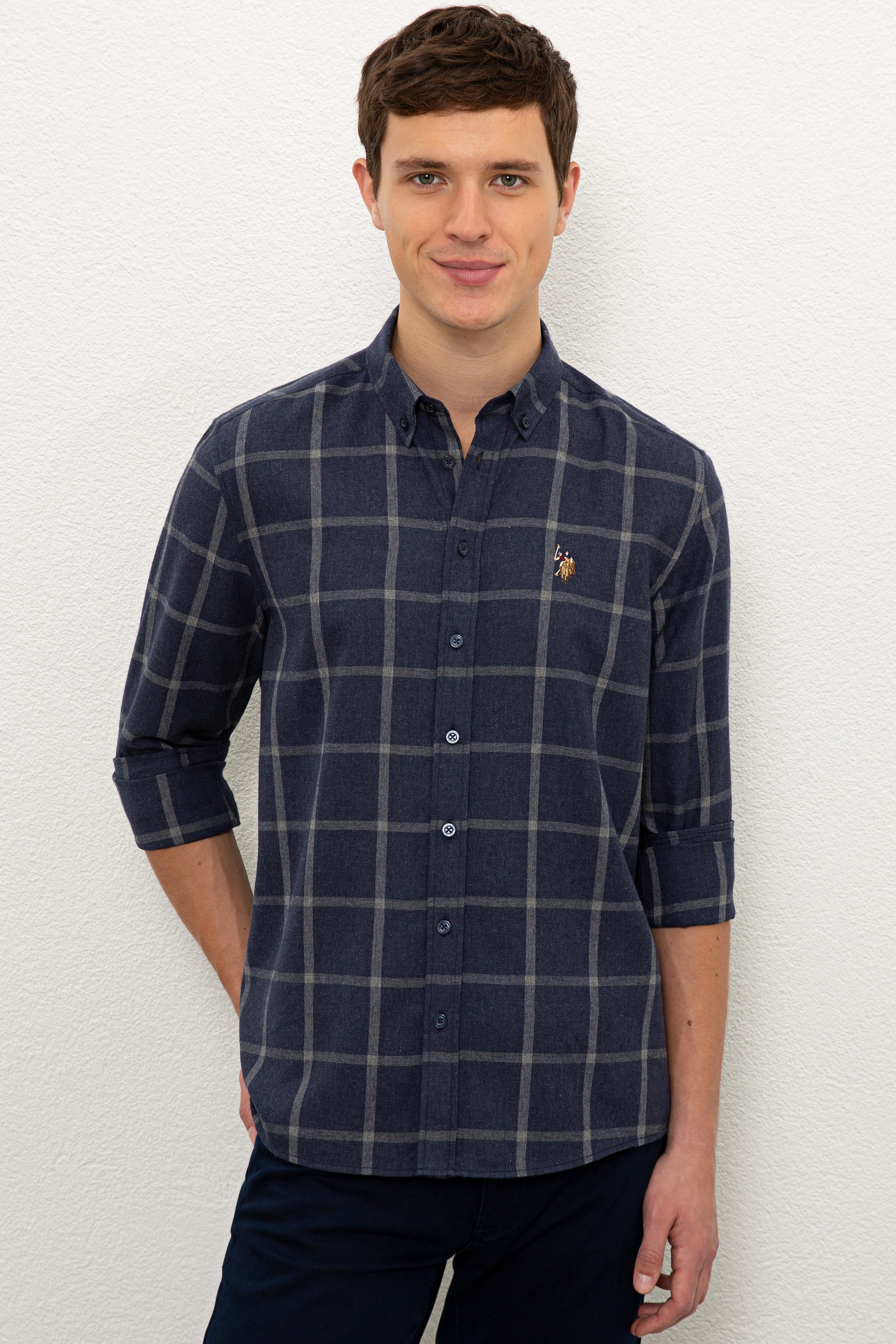 фото Рубашка мужская u.s. polo assn. g081gl0040esens синяя s