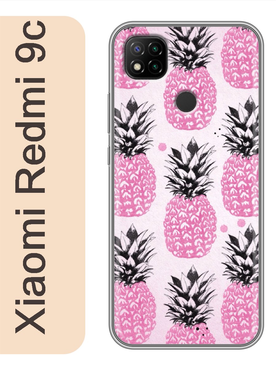 

Чехол на Xiaomi Redmi 9c ананасы 123, red9crzne