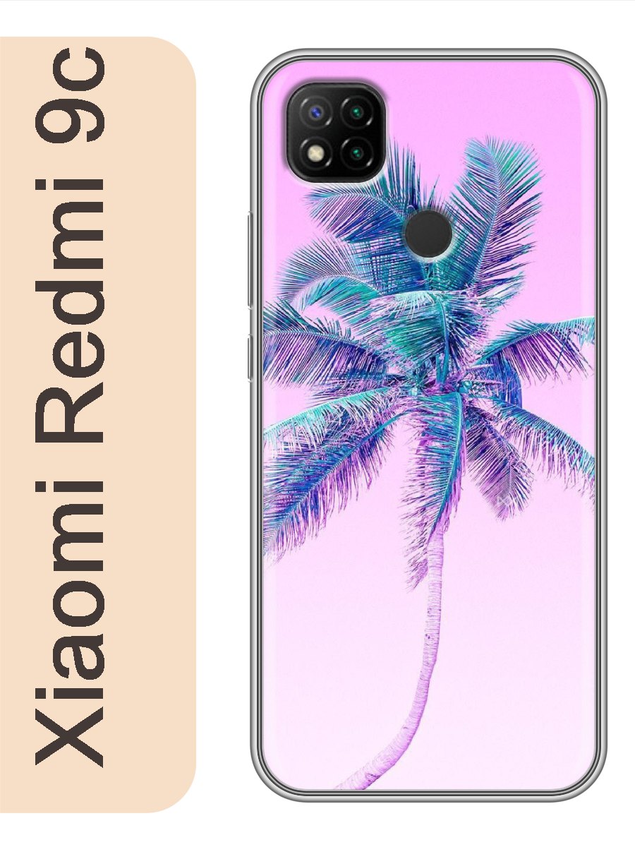 

Чехол на Xiaomi Redmi 9c пальма 115, Прозрачный, red9crzne