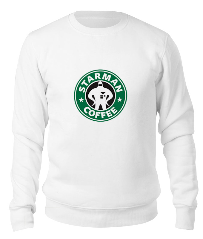 

Свитшот унисекс Printio Starman coffee белый S, Starman coffee