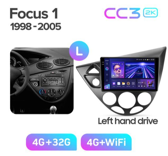 Магнитола TEYES CC3 2K 432ГБ FORD FOCUS 1 1998-2005 г 3489000₽