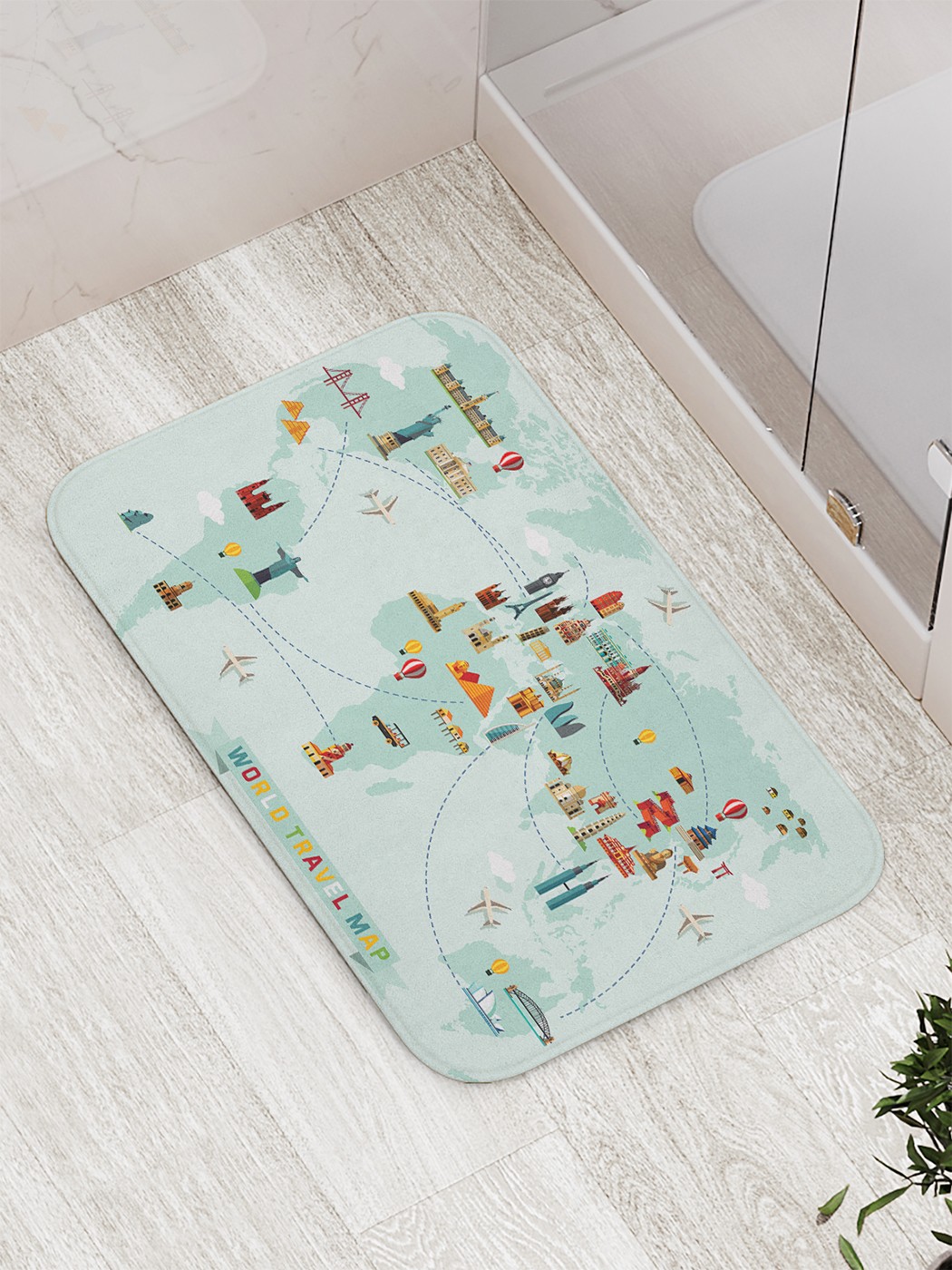 

bath_87031 Коврик противоскользящий для ванной, сауны, бассейна, 77х52 см