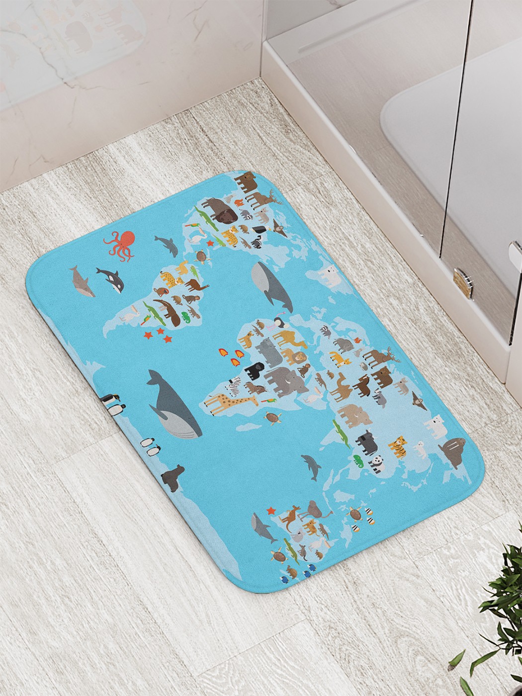 

bath_87028 Коврик противоскользящий для ванной, сауны, бассейна, 77х52 см