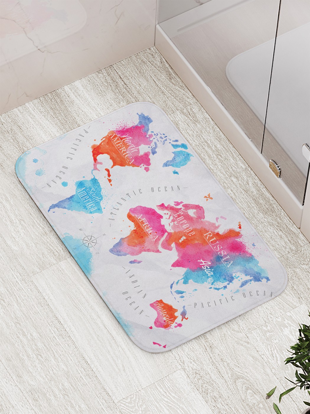 

bath_87025 Коврик противоскользящий для ванной, сауны, бассейна, 77х52 см