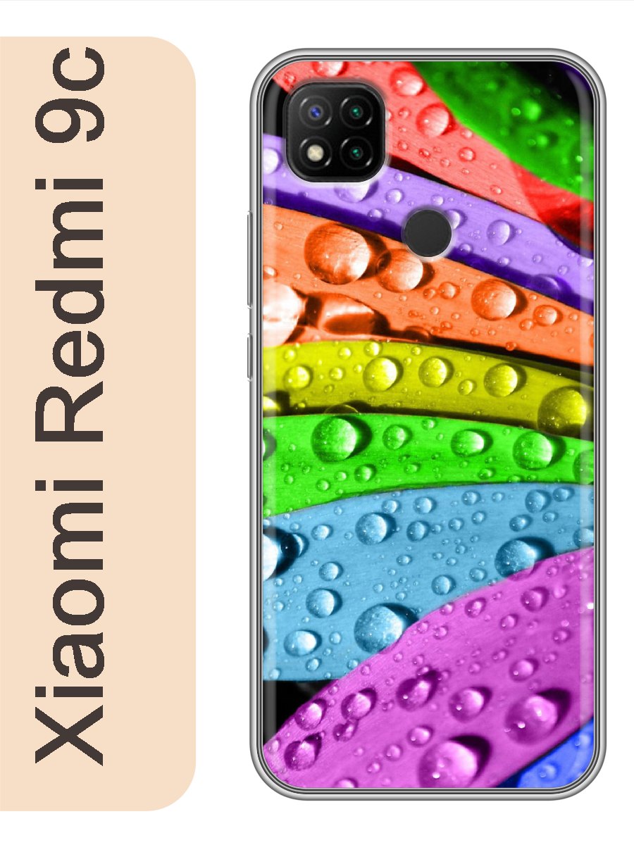 

Чехол на Xiaomi Redmi 9c цветы лепестки 091, Прозрачный, red9crzne