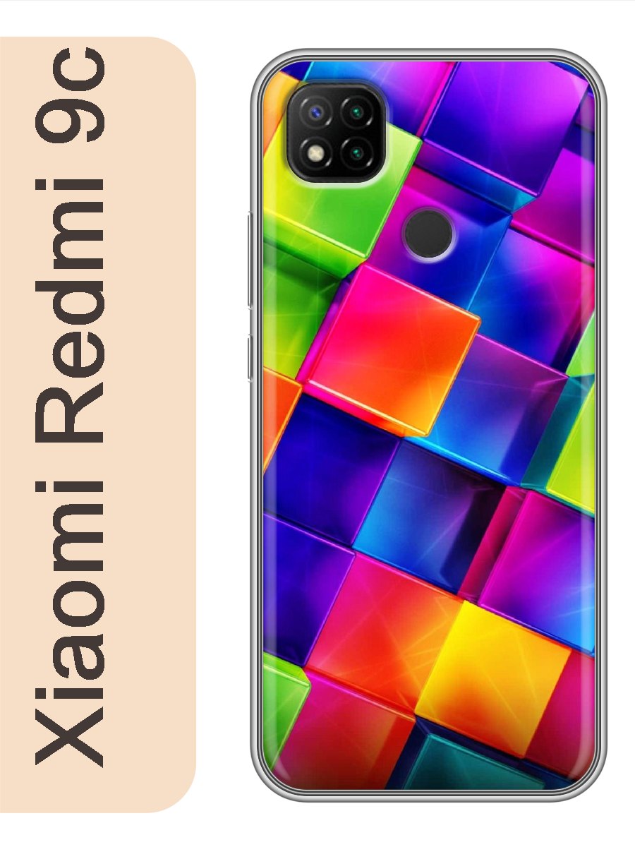 

Чехол на Xiaomi Redmi 9c кубики разноцветные 084, red9crzne